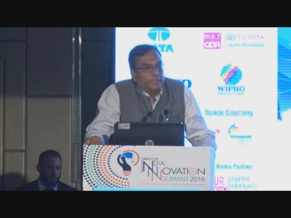 D V Prasad, Addl. Chief Secretary, Commerce & Industries Department, Government of Karnataka speaks on Innovation at the 12th India Innovation Summit 2016